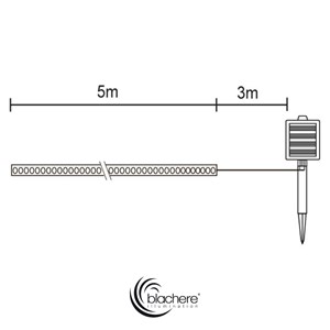 Cordon lumineux solaire led 5m multicolore