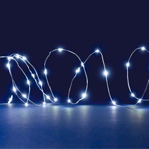 Guirlande solaire micro led 20m blanc chaud