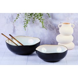 Saladier 24cm et 28,5cm - blanc ivoire