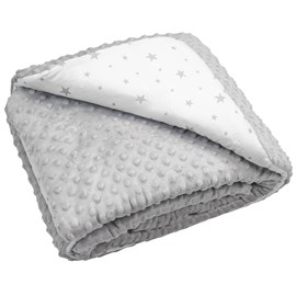 Couverture réversible ultra douce gris