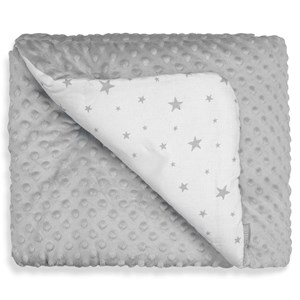 Couverture réversible ultra douce gris