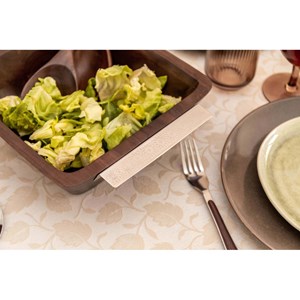 Saladier en bois avec poignées argent