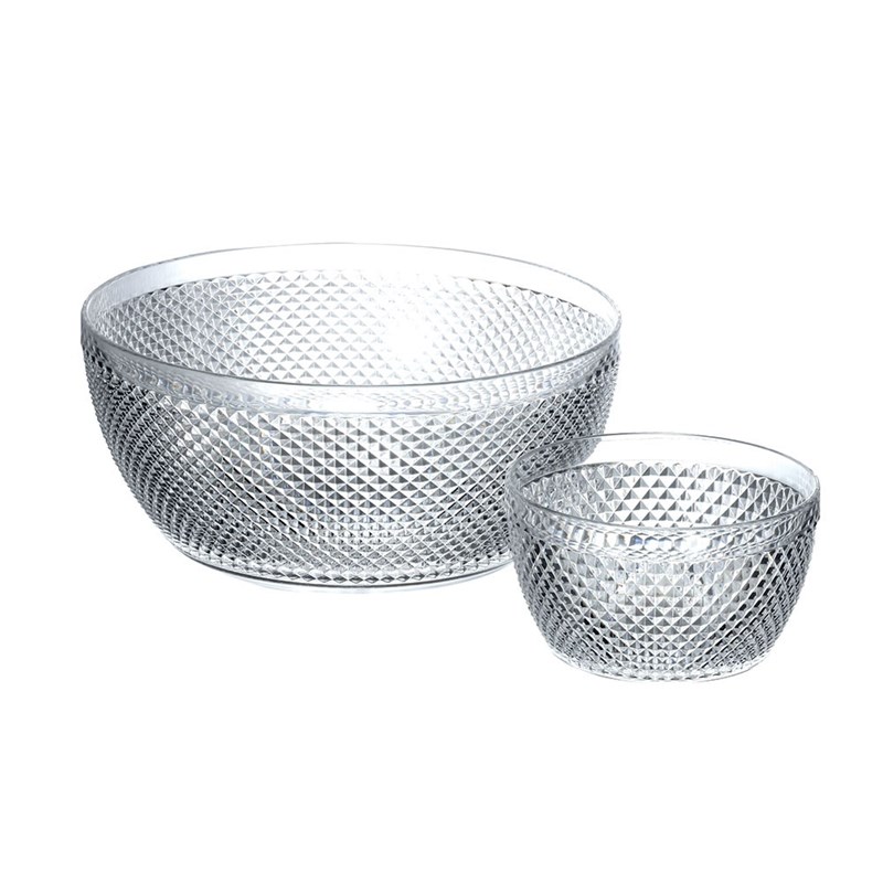 Saladier acrylique transparent diamant
