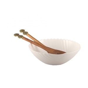 Saladier coquillage blanc 24.3cm