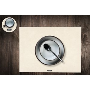 Sous-verre rond - feutre recyclé beige