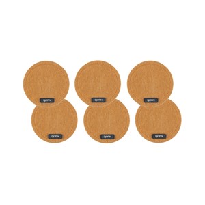 Sous-verre rond - feutre recyclé marron