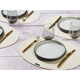 Set de table - feutre recyclé beige