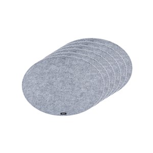 Set de table ovale - feutre recyclé gris