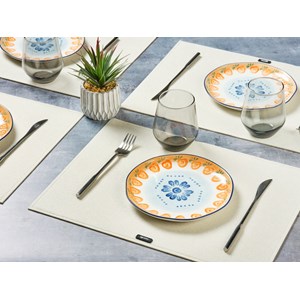 Set de table - feutre recyclé beige