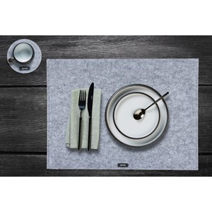 Set de table - feutre recyclé gris