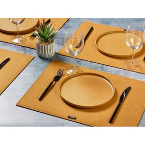 Set de table - feutre recyclé marron