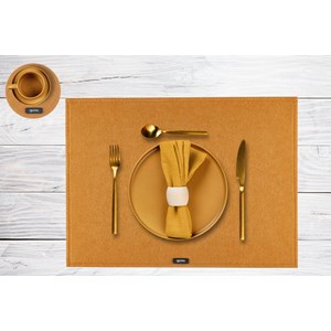 Set de table - feutre recyclé marron