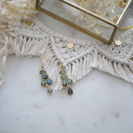Boucles d'oreilles mayra labradorite