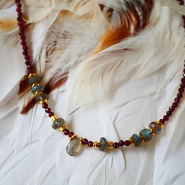 Collier indali grenat