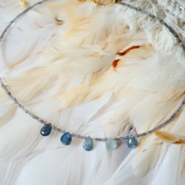 Collier dhruvi aigue marines