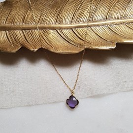 Collier subhagya amethyste