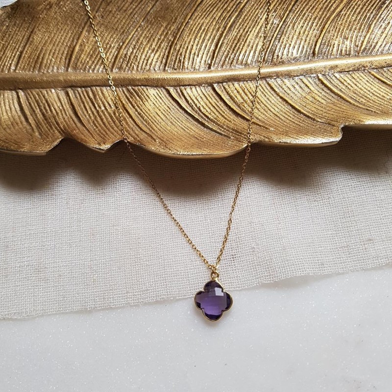 Collier subhagya amethyste