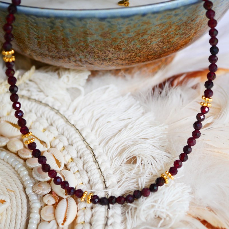 Collier paola grenat