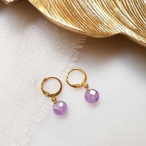 Boucles d'oreille celia améthyste