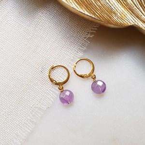 Boucles d'oreille celia améthyste
