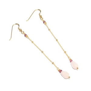 Boucles d'oreilles xingu quartz rose