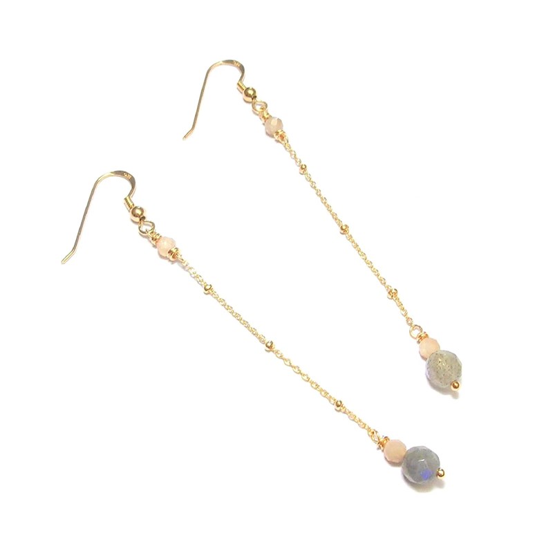 Andrea Chereau - Boucles d'oreilles xingu labradorite