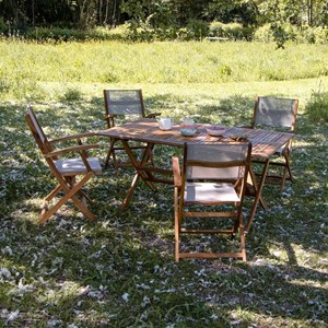 Salon de jardin en bois 4 places