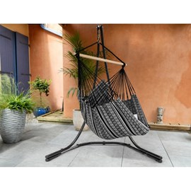 Hamac chaise sur pied poligono noir xl l