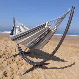 Hamac avec support azteka xl 3 gris