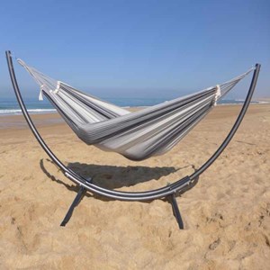 Hamac avec support azteka xl 3 gris