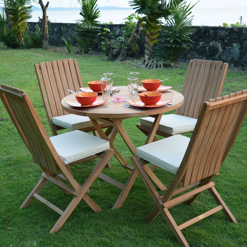 Salon de jardin teck massif tahaa