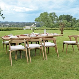 Salon de jardin en teck massif floreal