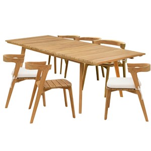 Salon de jardin en teck massif floreal