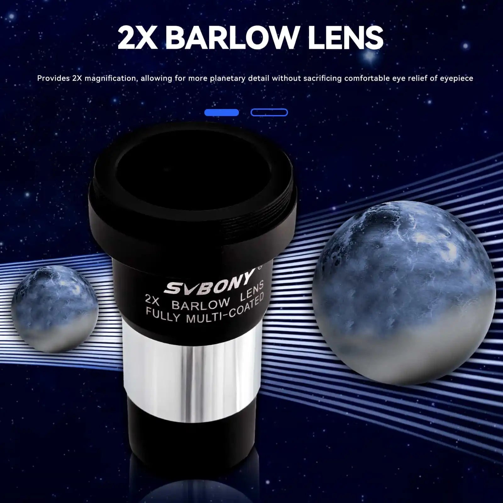 Solomark Kit Accessoires Télescope 0,965" – 4 Oculaires (4mm/6mm/12,5mm/20mm) + Diagonale 90° + Barlow 3x – Boostez Vos Observations Astronomiques !