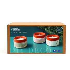 Kit fimo home déco – 3 bougeoirs gr