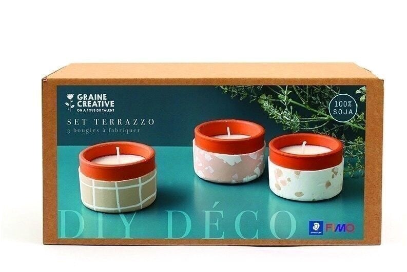 Kit fimo home déco – 3 bougeoirs gr
