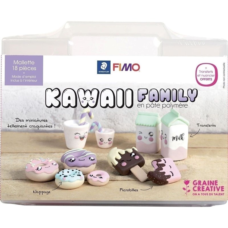 Coffret fimo - kawaii family - grai