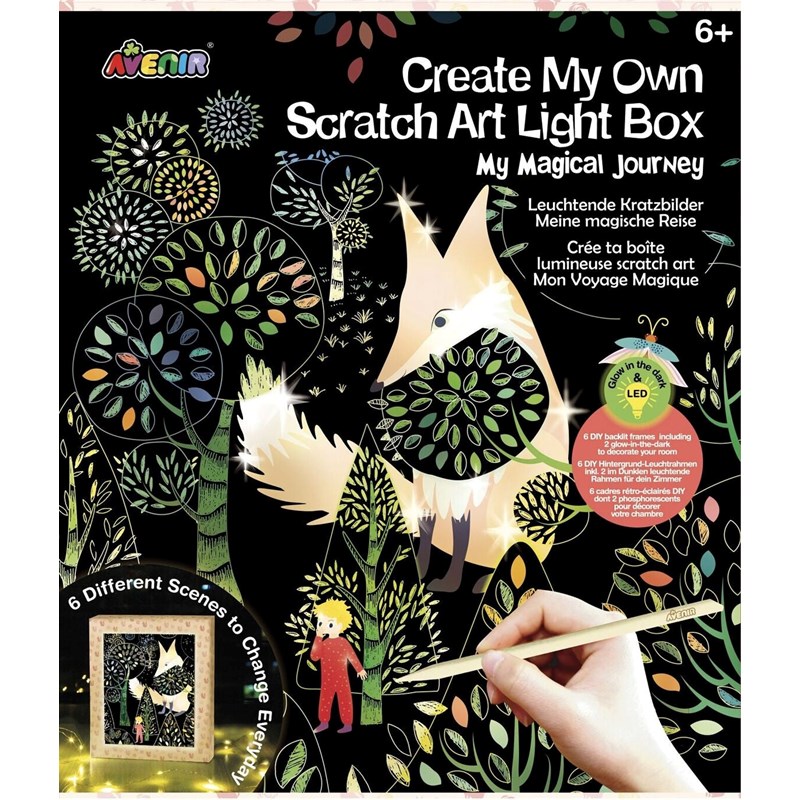 Boîte lumineuse à gratter voyage