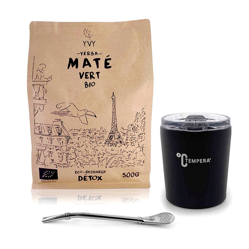 Kit maté inox - tempera® - noir