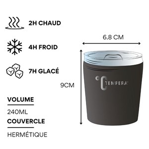 Kit maté inox - tempera® - noir