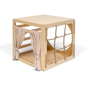 Cube d’escalade & cabane de jeu en bois
