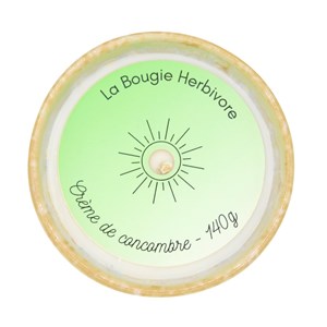 Bougie crème de concombre - pot en grès