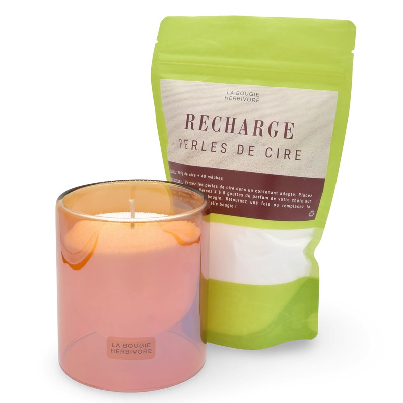 Pack perles de cire 400g + verre ambre