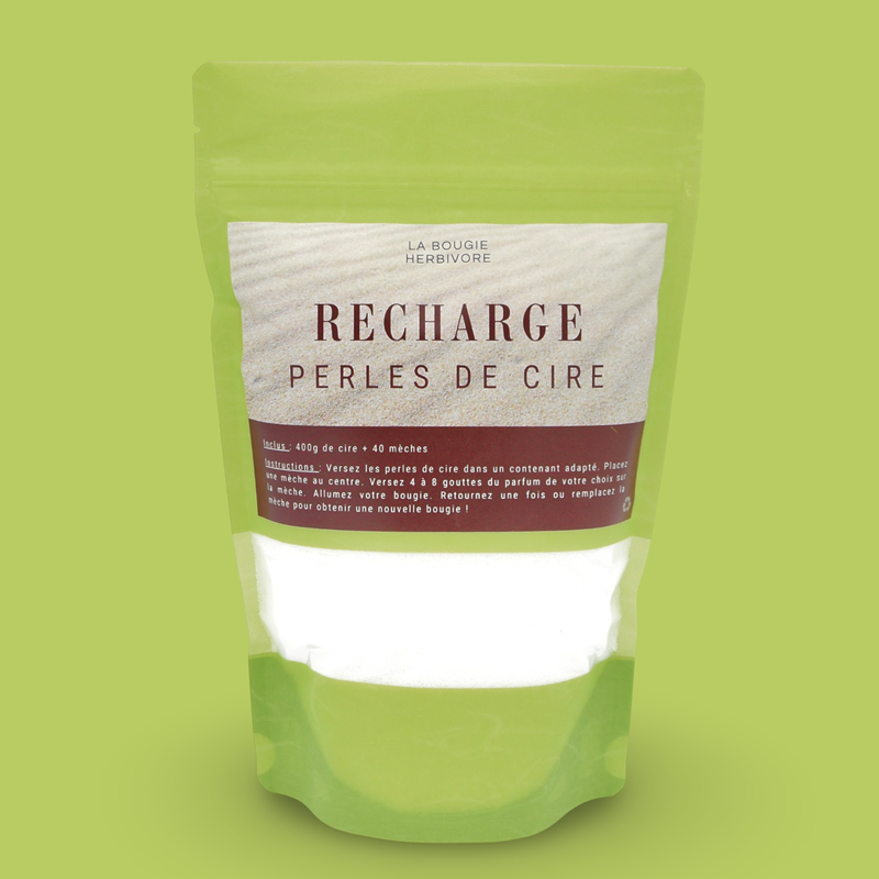 Recharge bougie perles de cire - 400g