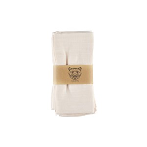Serviette de table - lin et coton blanc