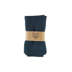 Serviette de table - lin et coton bleu