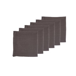 Serviette de table - lin et coton marron