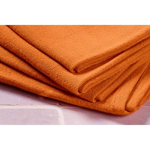 Serviette de table - lin et coton orange