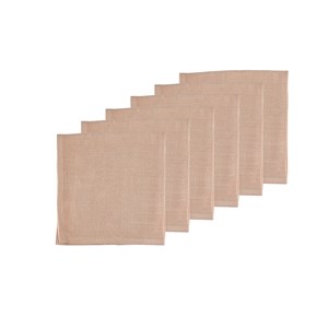 Serviette de table - lin et coton rose