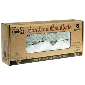 Bouillotte tour de cou gris pailleté